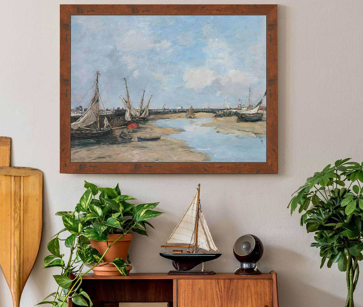 Trouville Les Jetees Maree Basse by Eugene Boudin