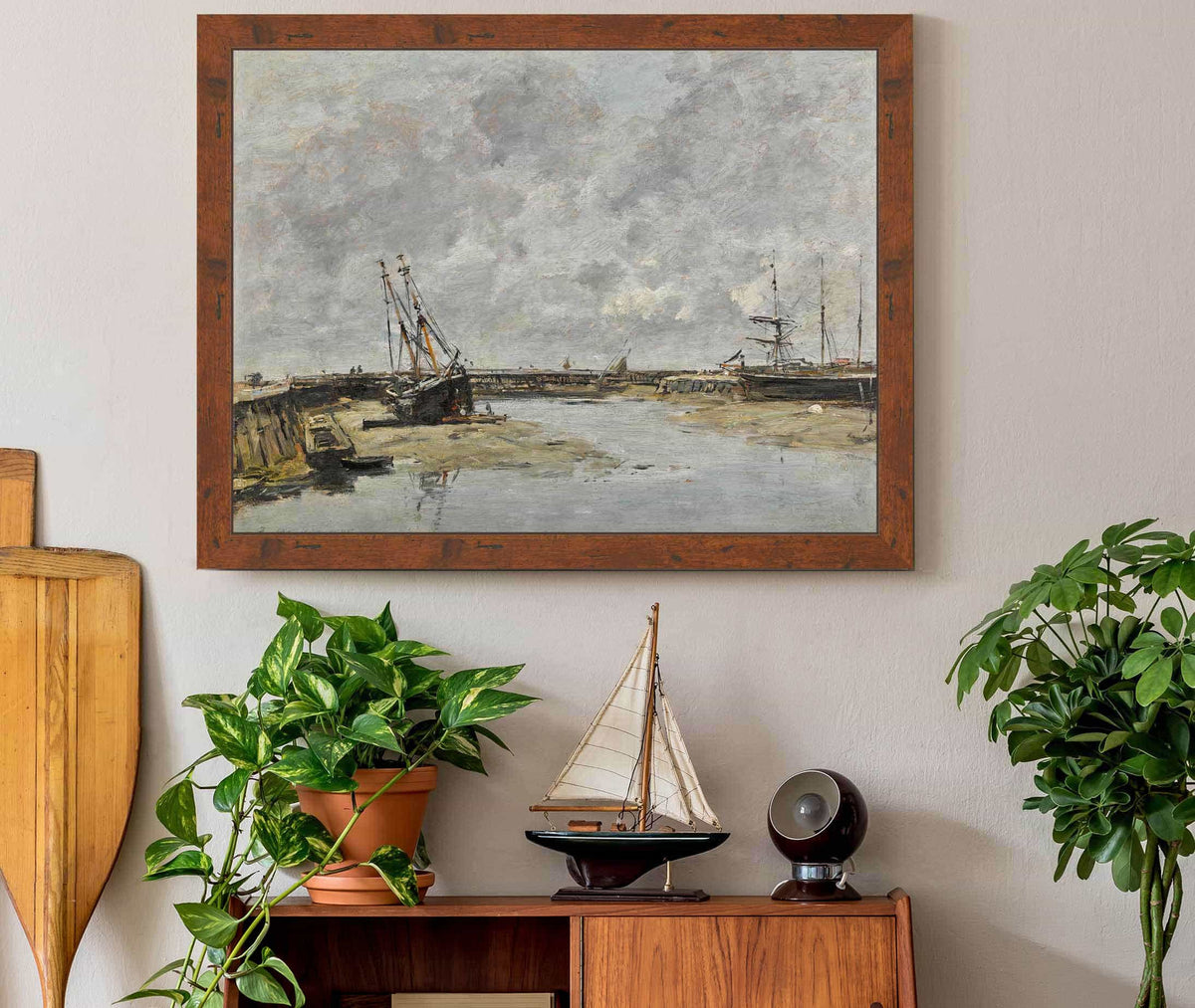 Trouville Les Jetees Maree Basse by Eugene Boudin