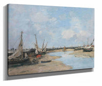 Trouville Les Jetees Maree Basse by Eugene Boudin