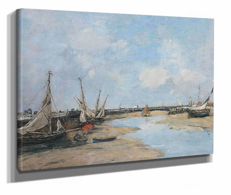 Trouville Les Jetees Maree Basse by Eugene Boudin