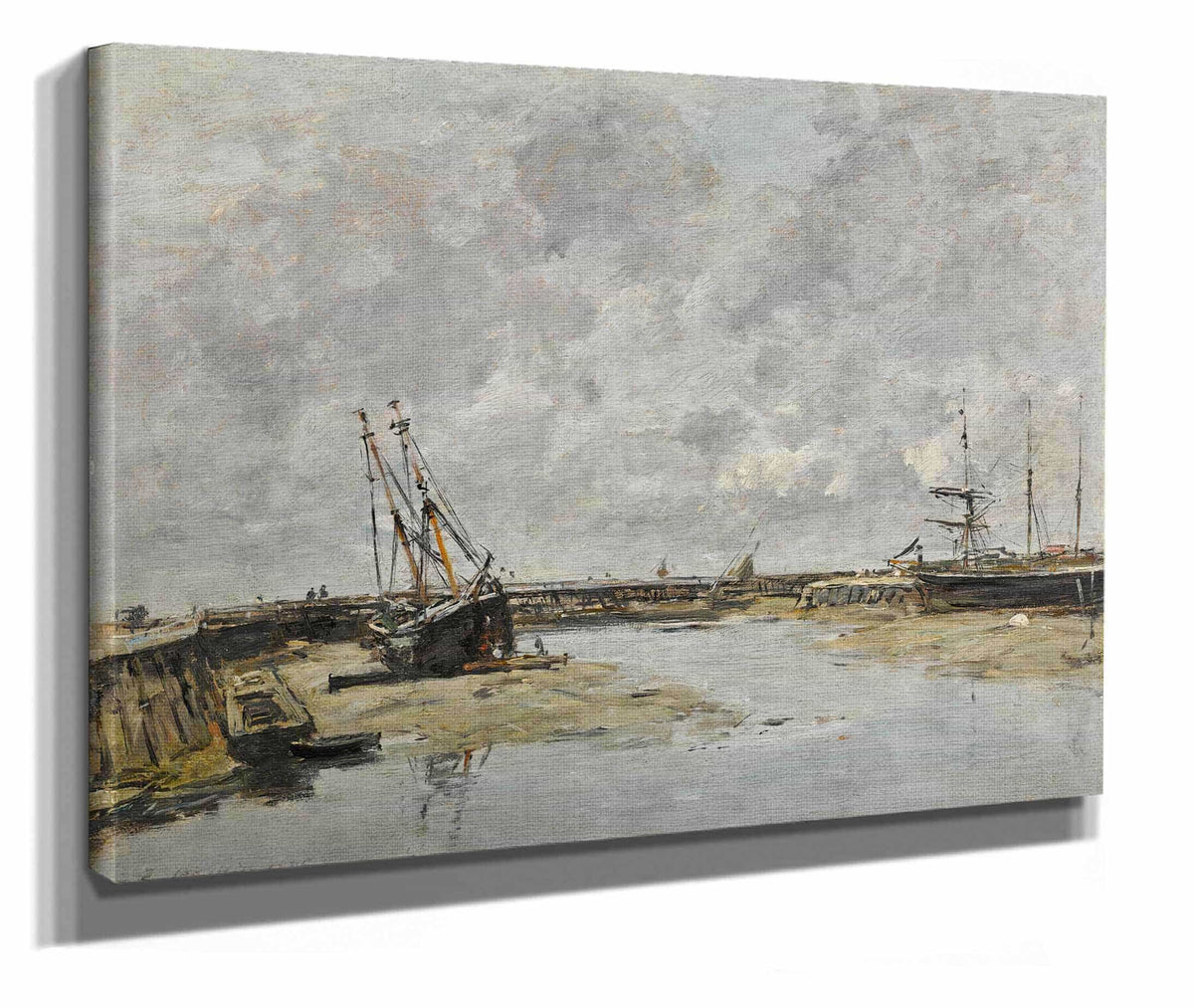 Trouville Les Jetees Maree Basse by Eugene Boudin