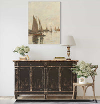 Trouville Les Jetees Maree Haute by Eugene Boudin