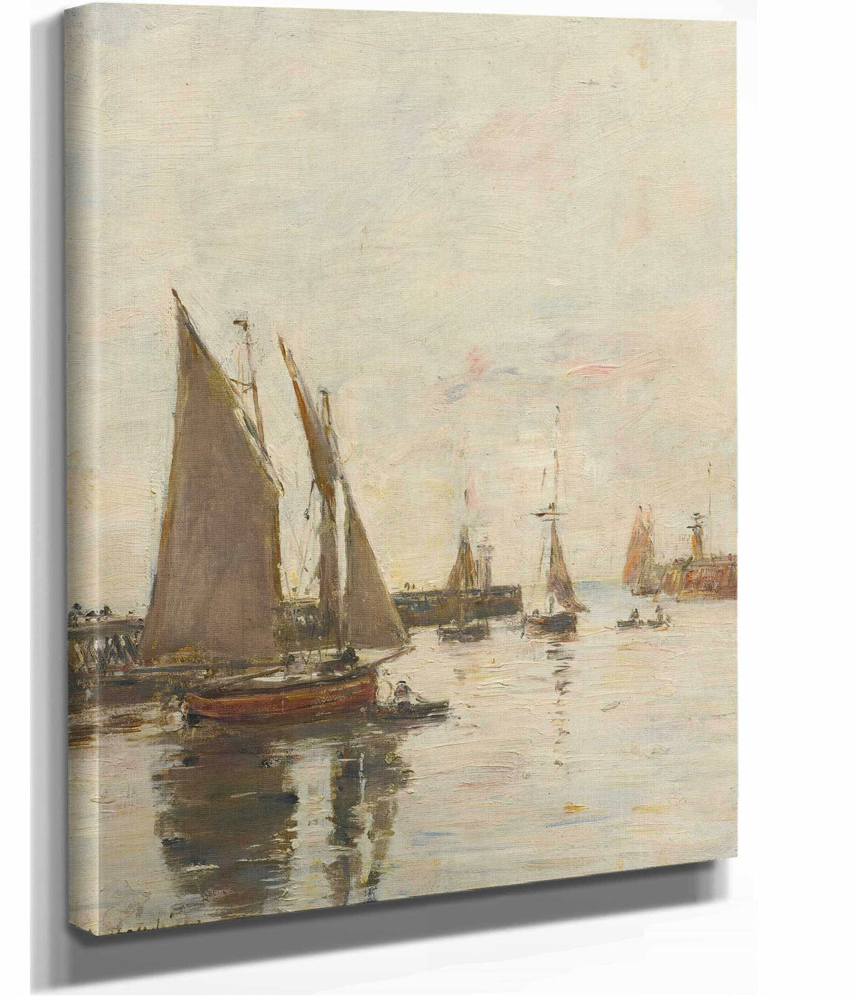 Trouville Les Jetees Maree Haute by Eugene Boudin