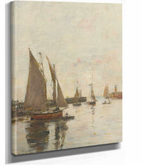 Trouville Les Jetees Maree Haute by Eugene Boudin