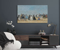 Trouville Scene De Plage by Eugene Boudin