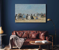 Trouville Scene De Plage by Eugene Boudin