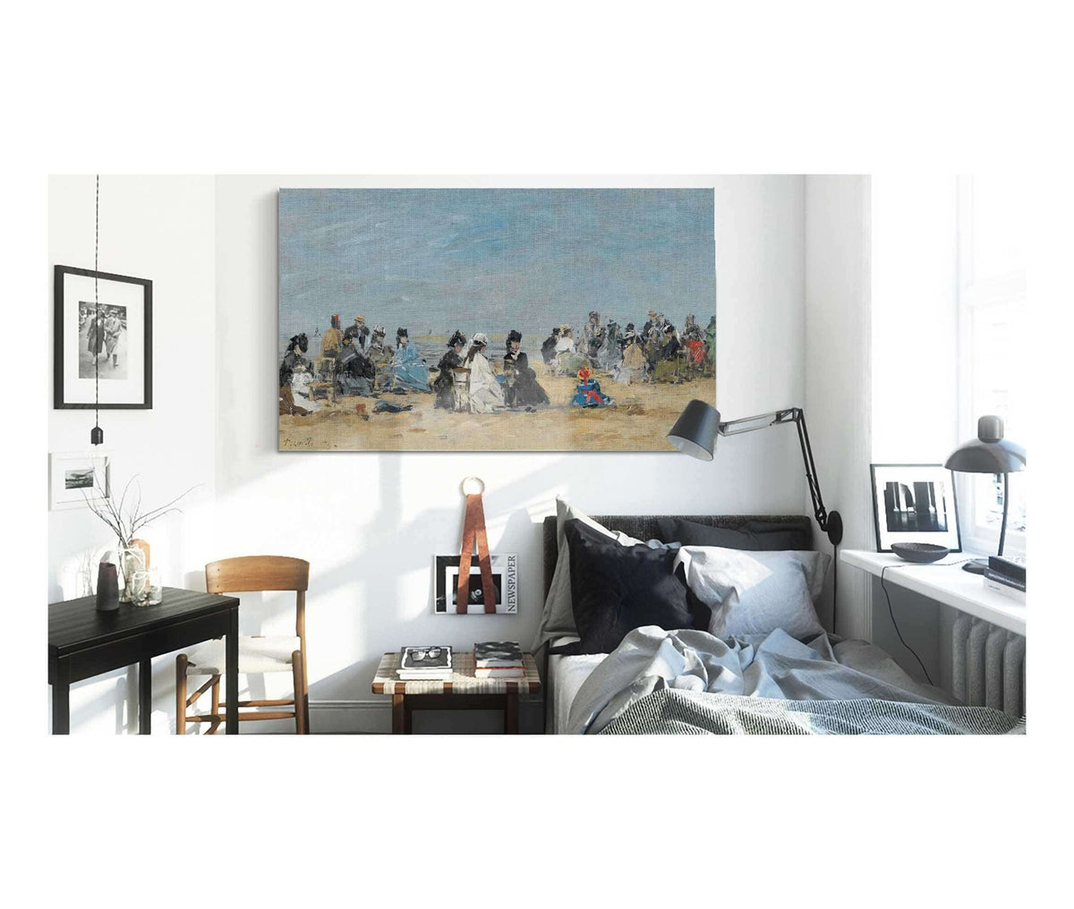 Trouville Scene De Plage by Eugene Boudin