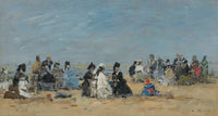 Trouville Scene De Plage by Eugene Boudin
