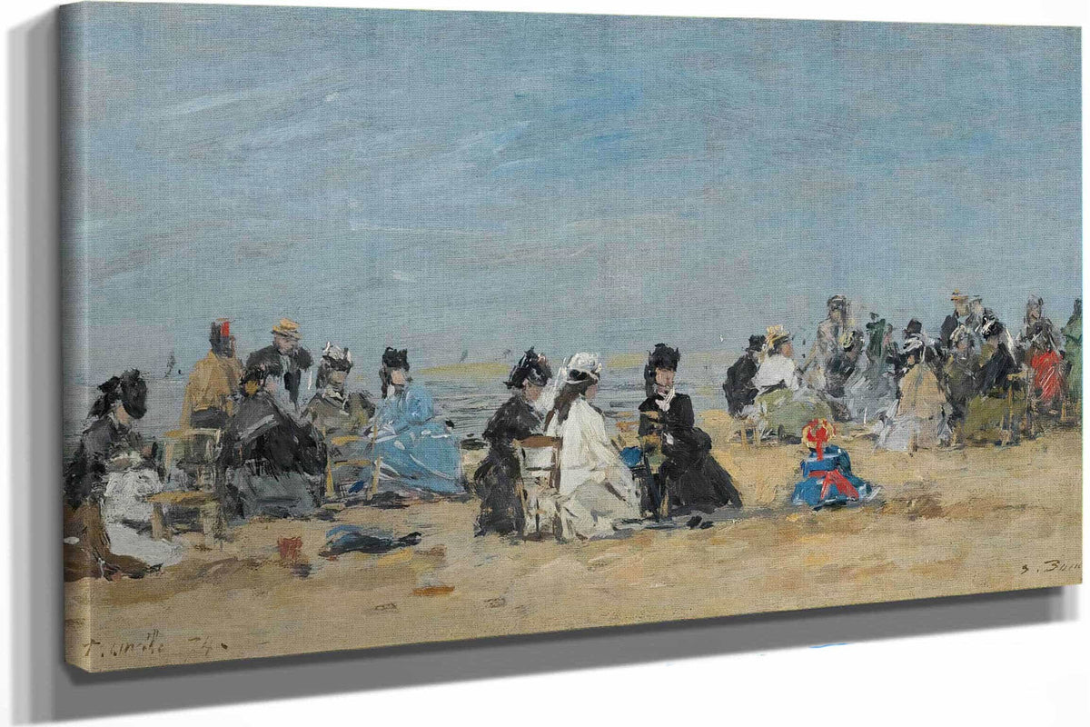 Trouville Scene De Plage by Eugene Boudin