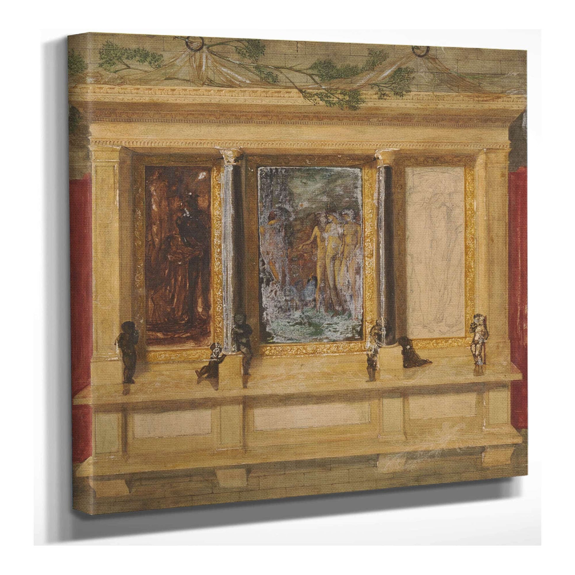 Troy Triptych Compositional Study by Sir Edward Coley Burne Jones
