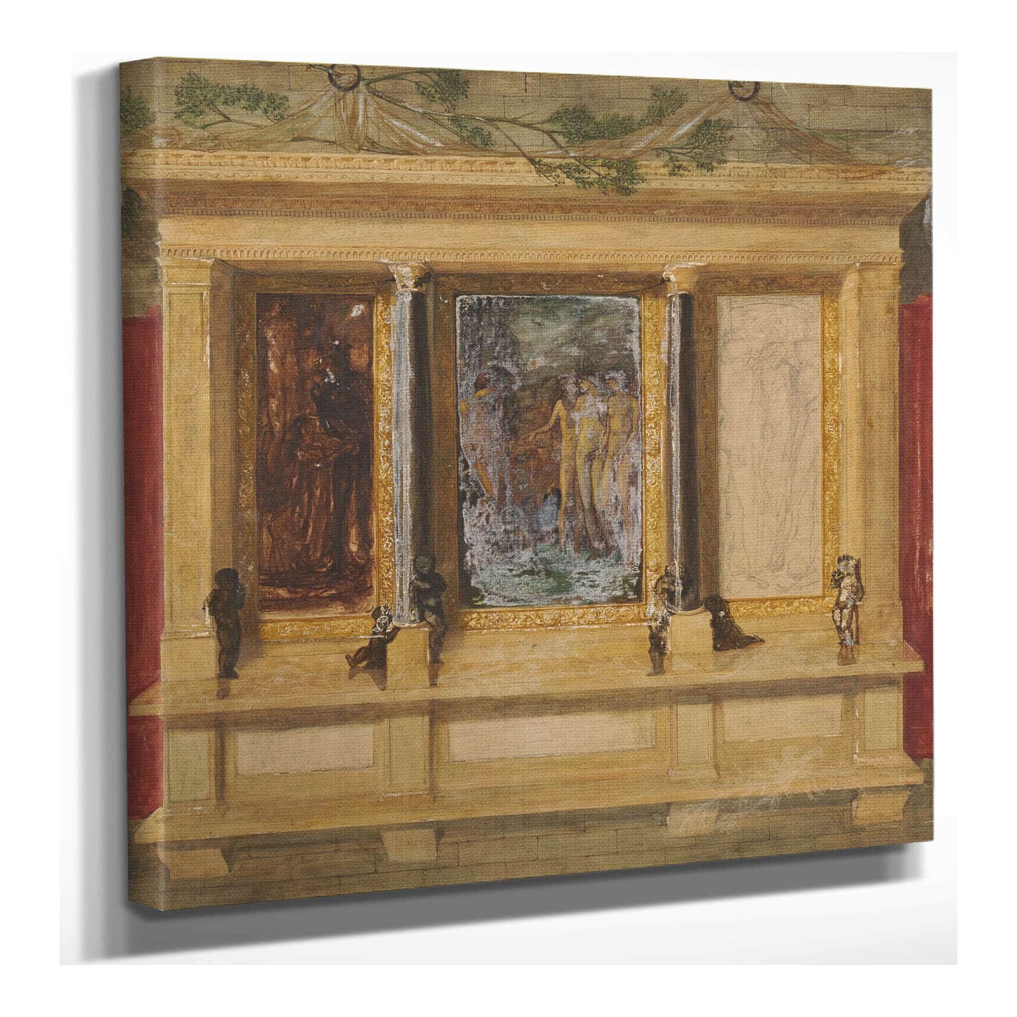 Troy Triptych Compositional Study by Sir Edward Coley Burne Jones