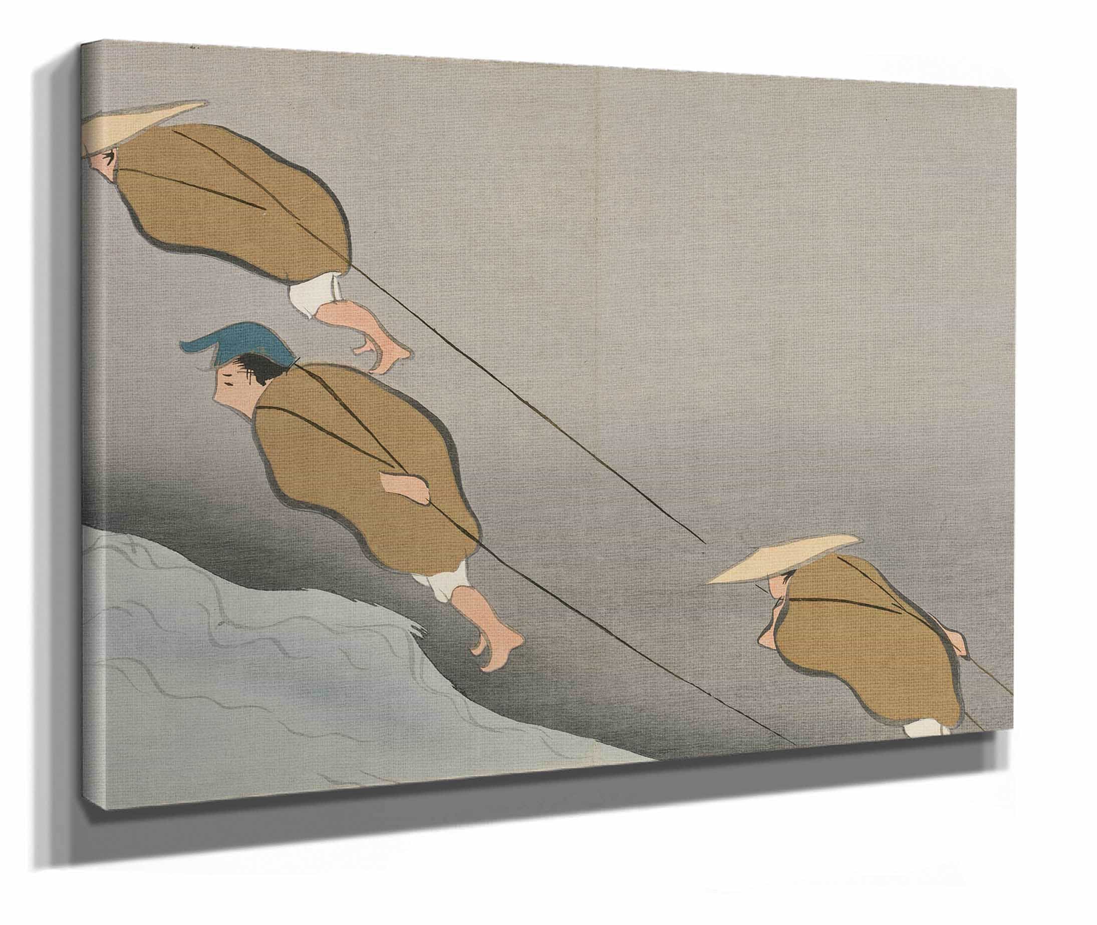 Tugging Boats Hikibune by Kamisaka Sekka