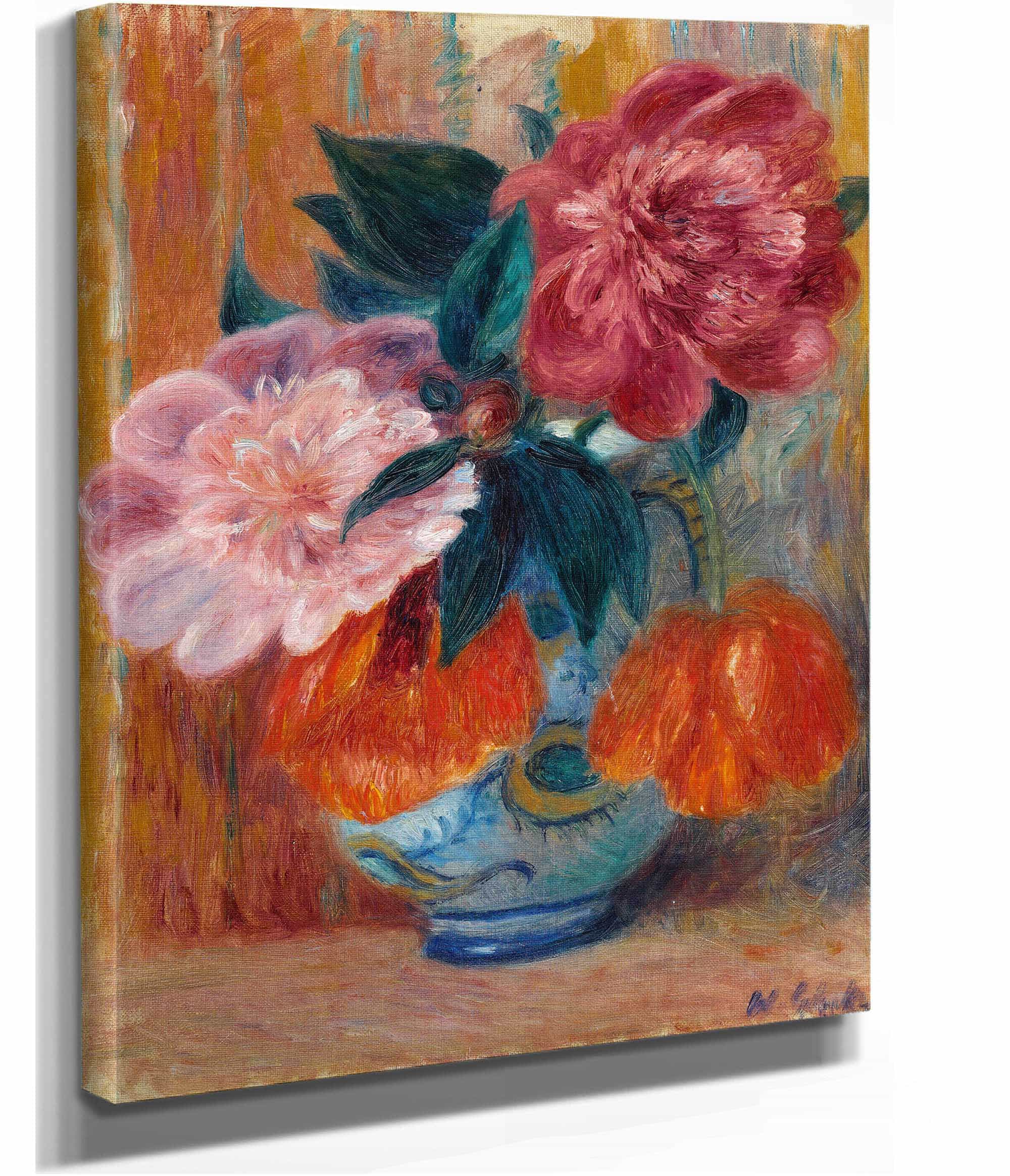 Tulips And Peonies In Pitcher   by William James Glackens