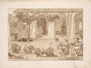 Turkeys In A Venetian Farmyard The Third Of Contemporary Life by Giovanni Domenico Tiepolo