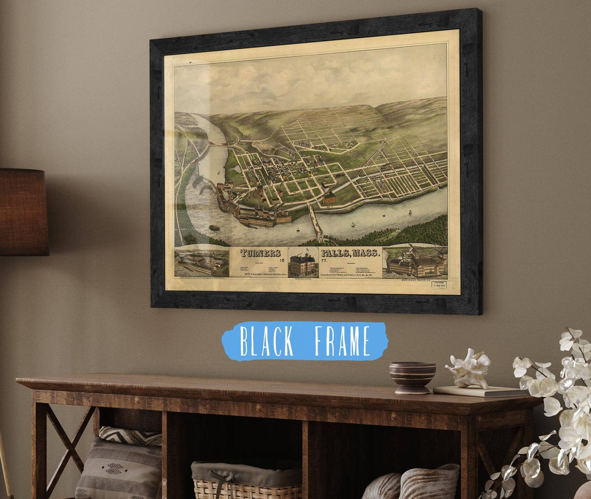 Turners Falls Mass 1877 State of Massachusetts