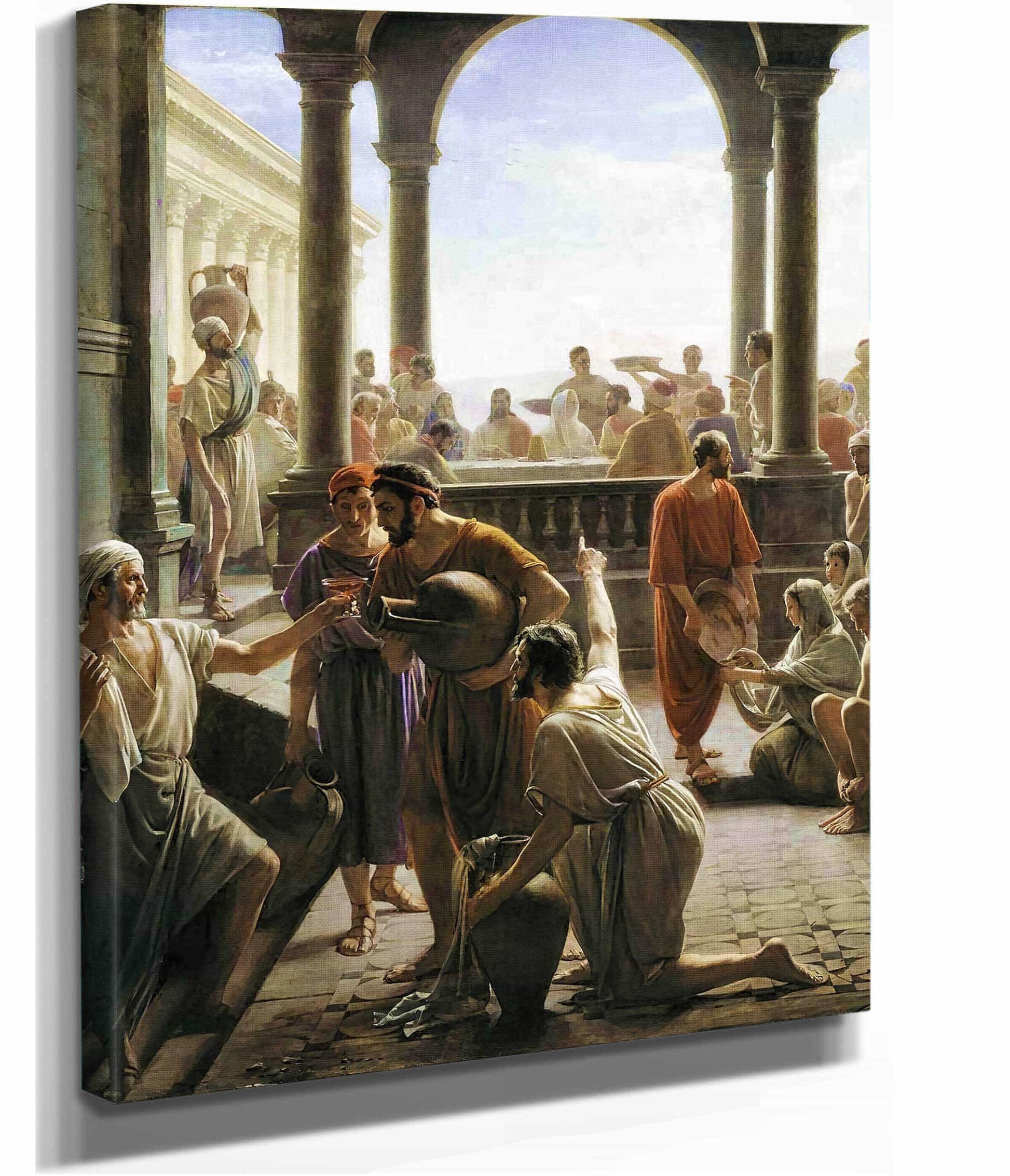 Turning Water To Wine The Wedding At Cana by Carl Bloch