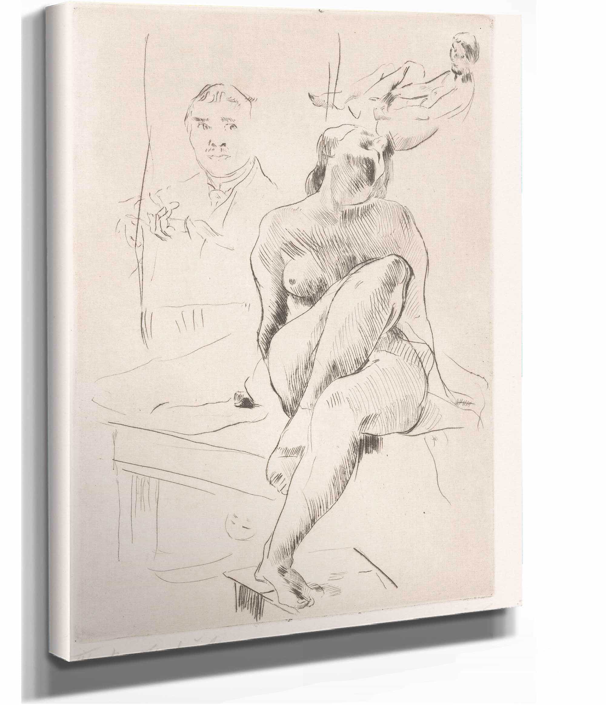 Twee Naakten Met Zelfportret by Lovis Corinth