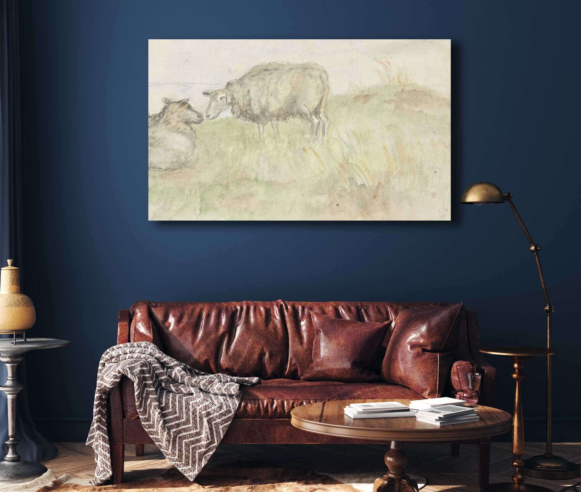 Twee Schapen  by Jozef Israels