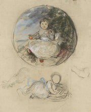 Twee Studies Van Prinses Juliana by Therese Schwartze