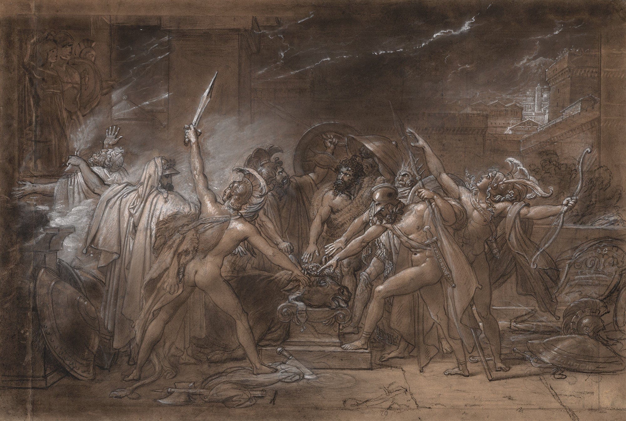 Two Arabs For The Revolt Of Cairo by Anne Louis Girodet Trioson