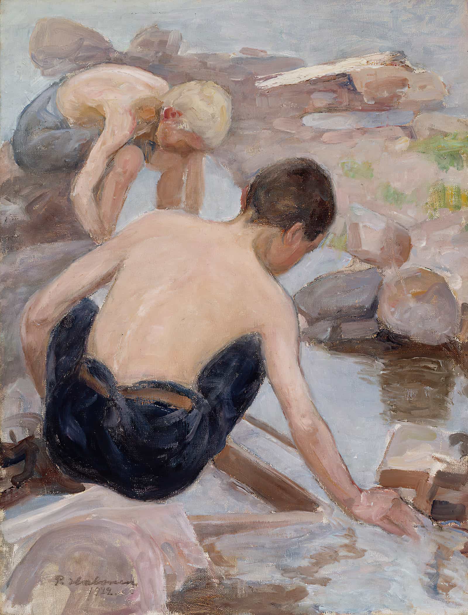 Two Boys On The Shore by Pekka Halonen