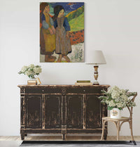 Two Breton Girls By The Sea by Paul Gauguin