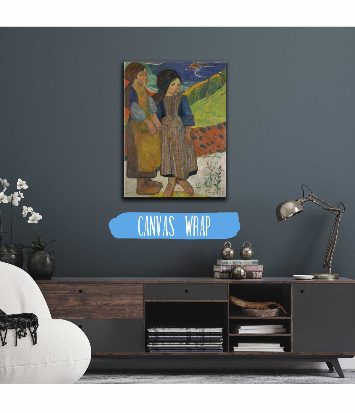 Two Breton Girls By The Sea by Paul Gauguin