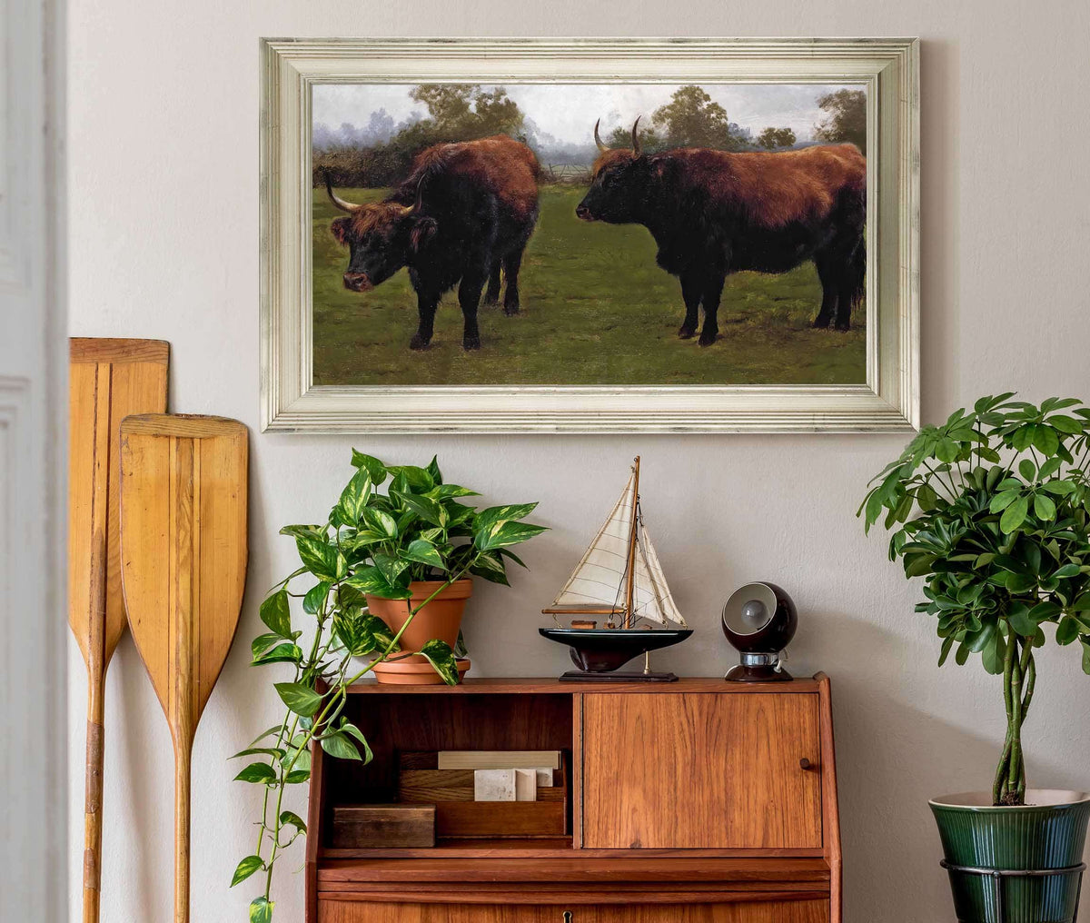 Two Bulls Grazing by Rosa Bonheur