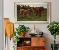 Two Cows Grazing by Rosa Bonheur