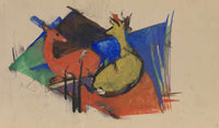 Two Deer Lying Down by Franz Marc
