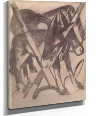 Two Donkeys by Franz Marc
