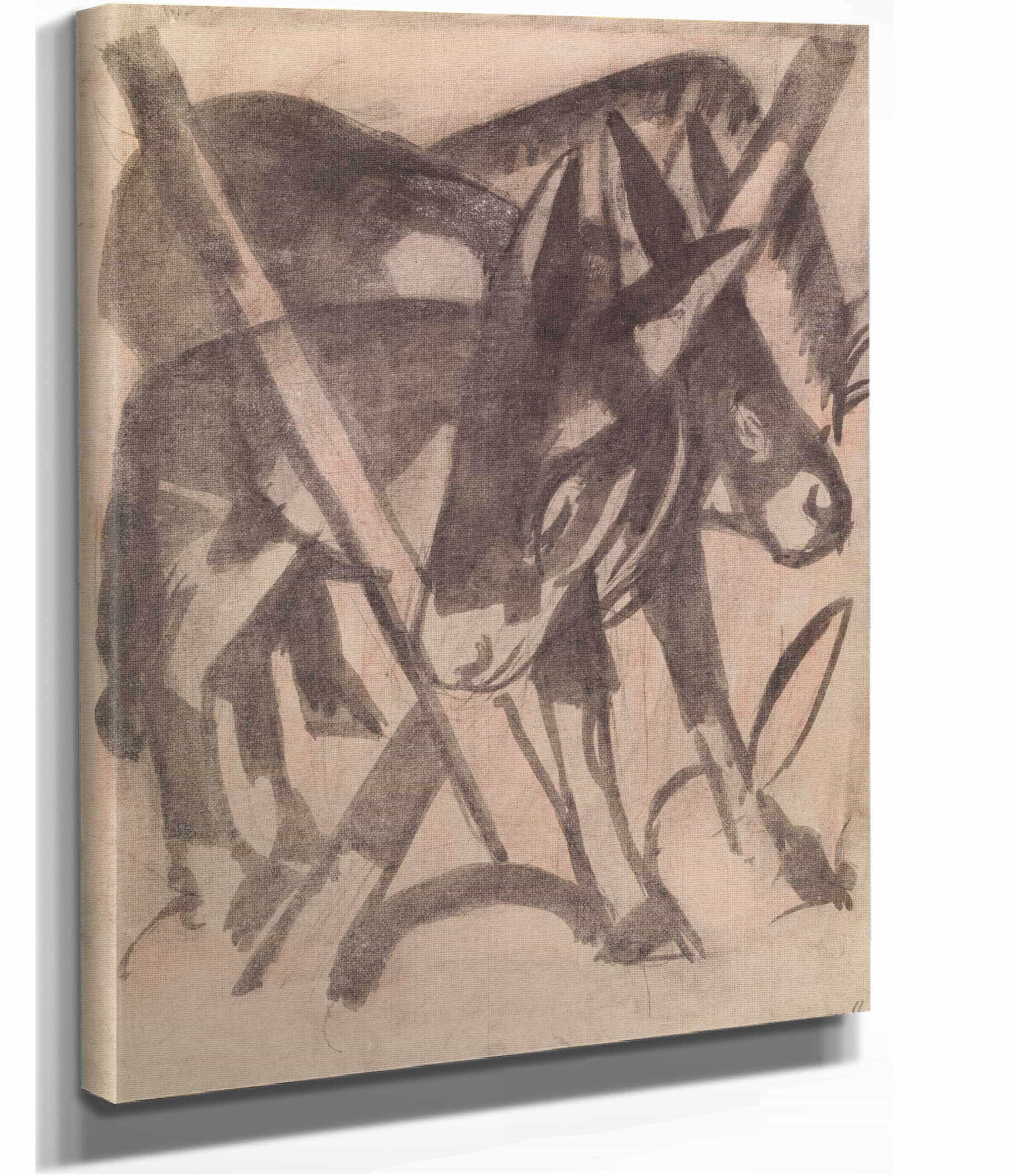 Two Donkeys by Franz Marc