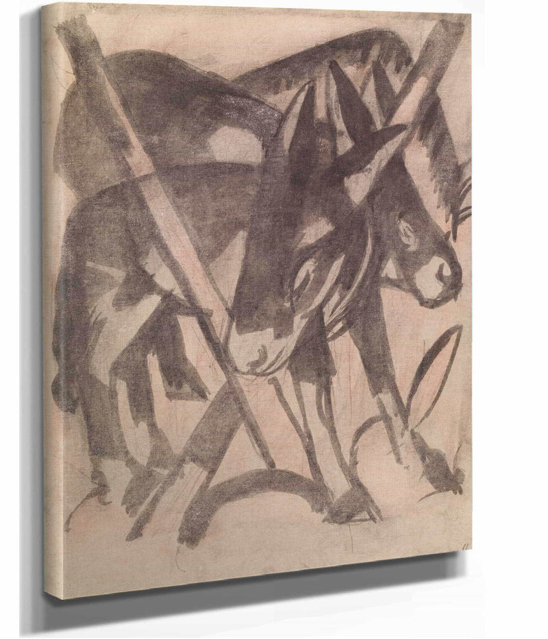 Two Donkeys by Franz Marc