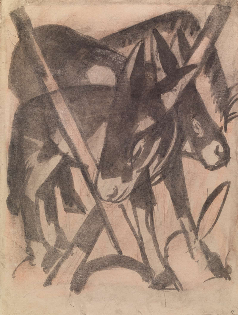 Two Donkeys by Franz Marc