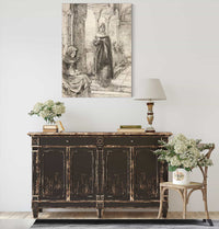 Two Female Figure In Cloister From The Cloister by Edwin Austin Abbey