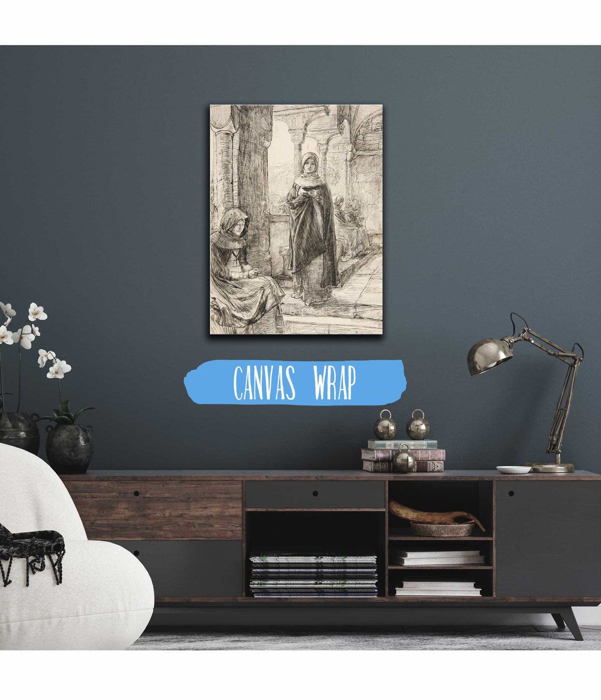 Two Female Figure In Cloister From The Cloister by Edwin Austin Abbey