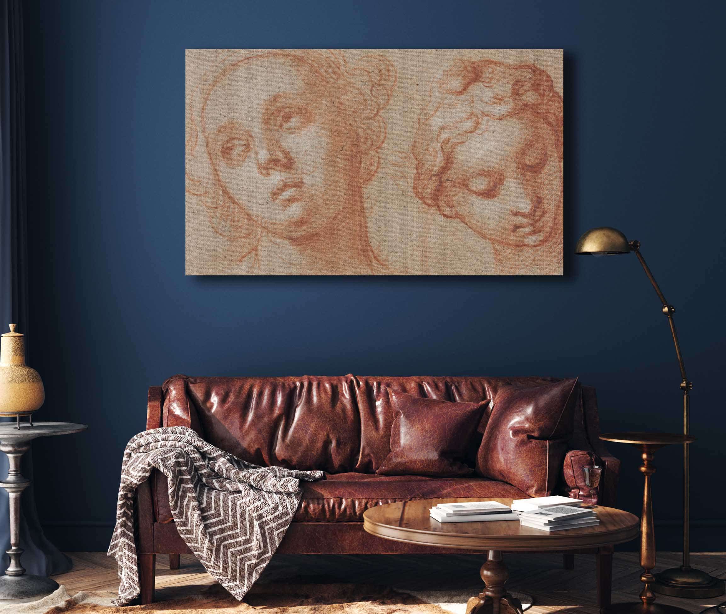 Two Female Heads First Half Th Century By Abraham Bloemaert