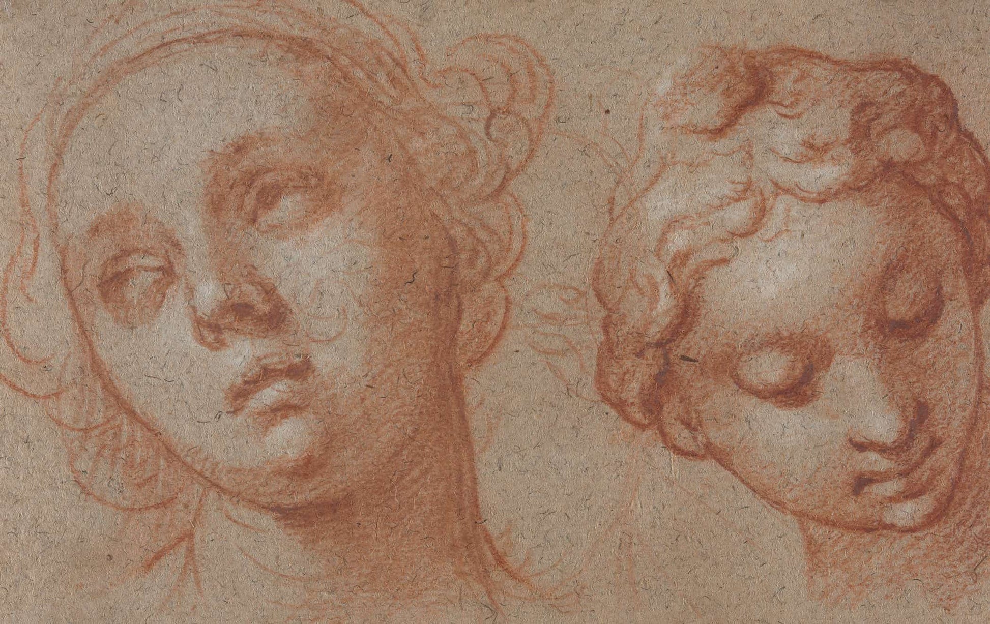 Two Female Heads First Half Th Century By Abraham Bloemaert