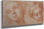 Two Female Heads First Half Th Century By Abraham Bloemaert