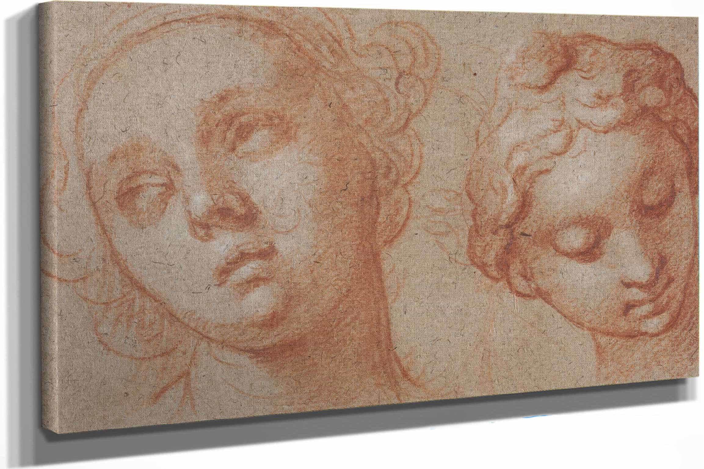 Two Female Heads First Half Th Century By Abraham Bloemaert