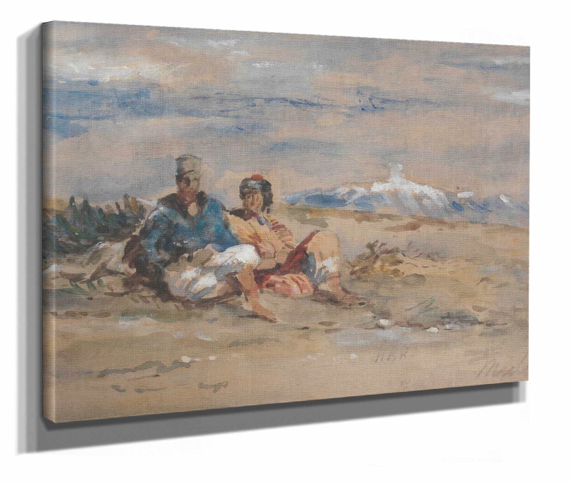 Two Figures by Hercules Brabazon Brabazon