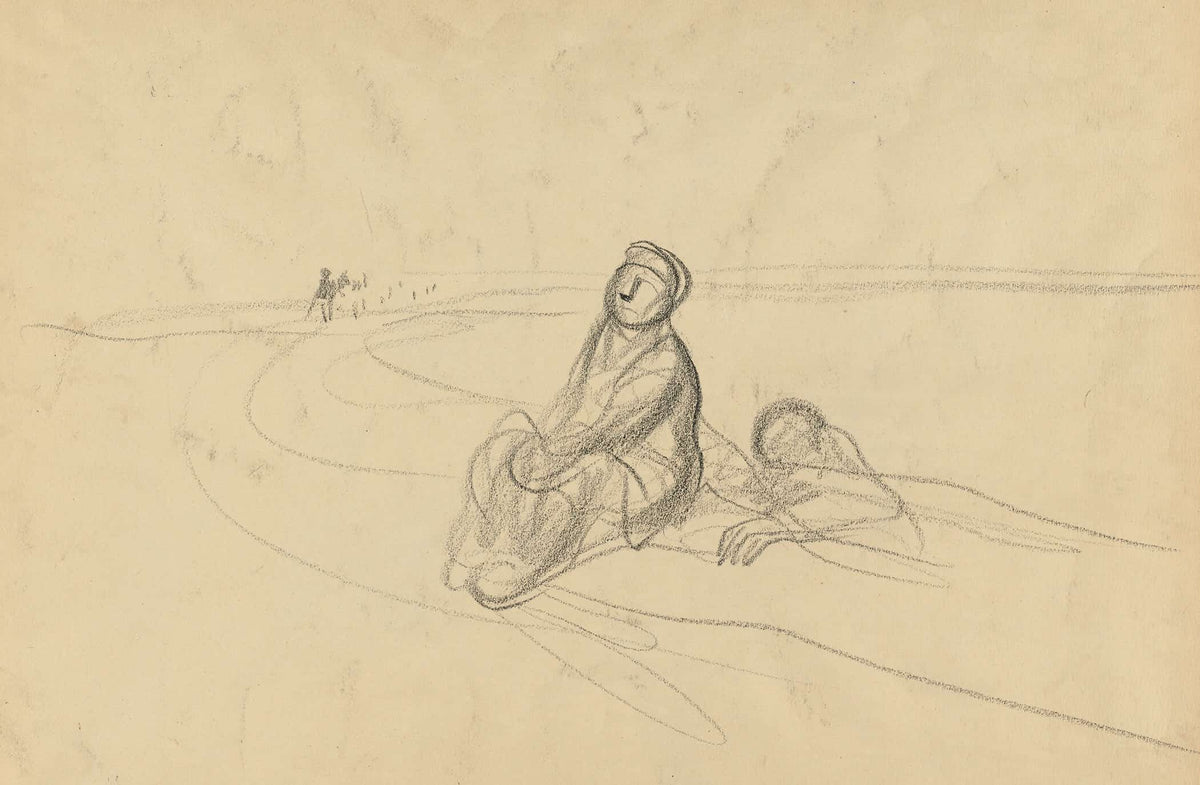 Two Figures On A Road Verso by Jean Louis Forain