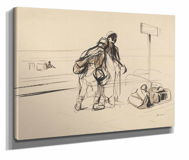 Two French Soldiers Near A Notice Board by Jean Louis Forain