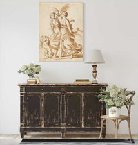 Two Girls Accompanied By Cupid by Nicolas Poussin