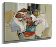 Two Girls Dyeing Fabric by Eero Jarnefelt