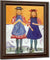 Two Girls In Blue Smocks 190405 By Edvard Munch