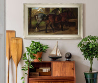 Two Horses In A Stable by Rosa Bonheur