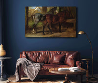 Two Horses In A Stable by Rosa Bonheur