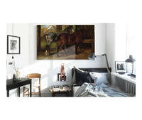 Two Horses In A Stable by Rosa Bonheur