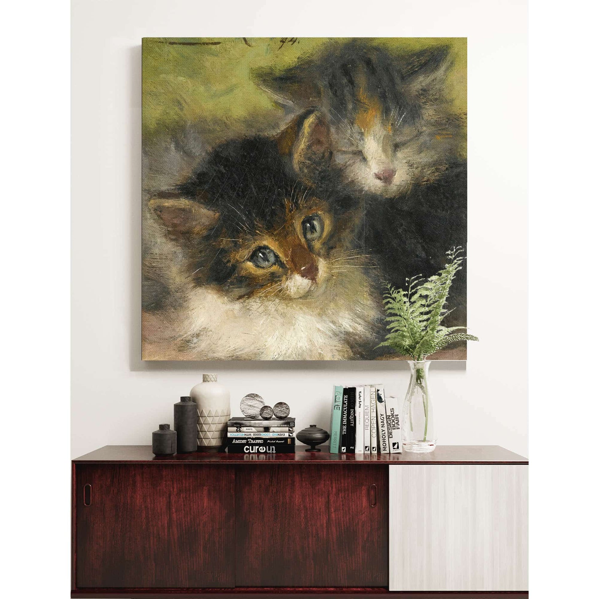 Two Kittens by Henriette Ronner Knip